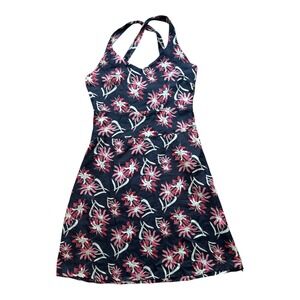 Antonio Fusco Vintage Floral Halter Dress Pink Italian Designer Size S